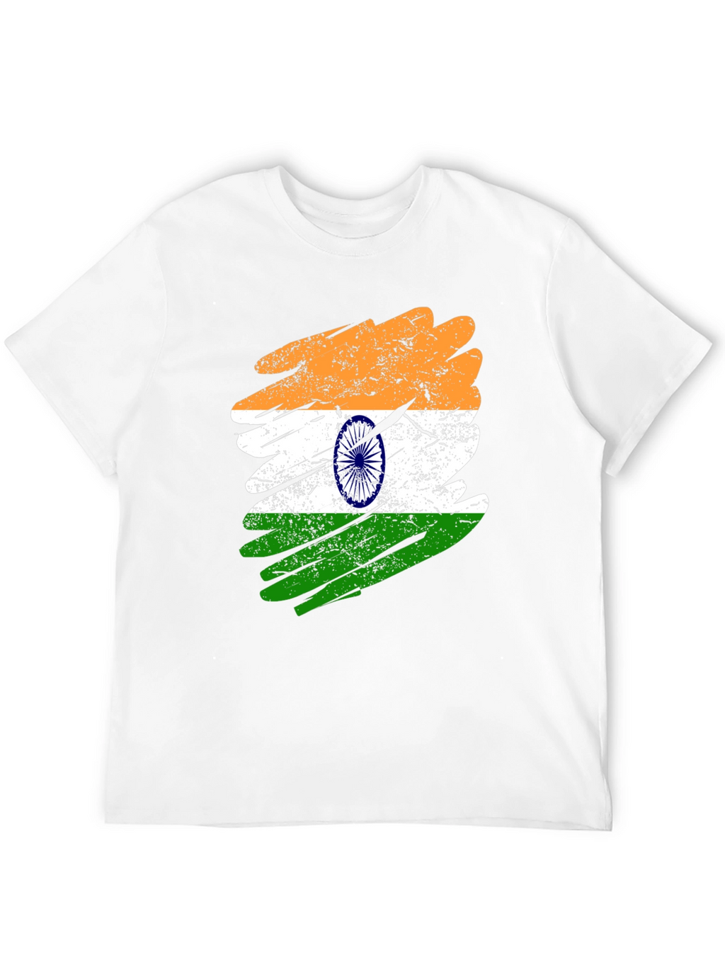 India Flag Brush Stroke Graphic T-Shirt