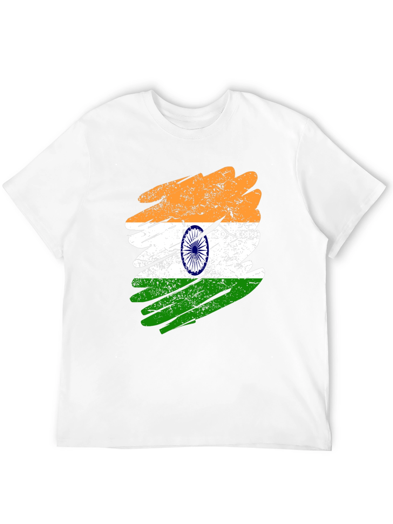 India Flag Brush Stroke Graphic T-Shirt