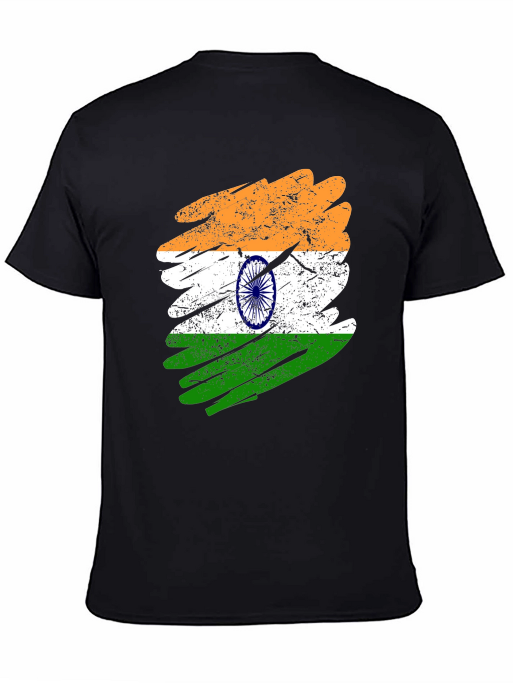 India Flag Brush Stroke Graphic T-Shirt