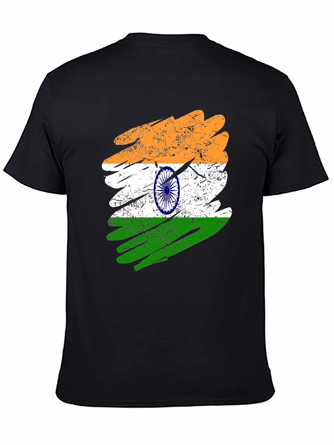 India Flag Brush Stroke Graphic T-Shirt