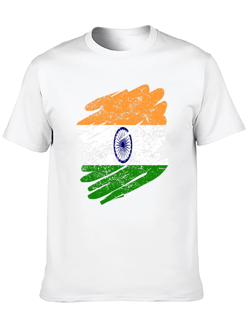 India Flag Brush Stroke Graphic T-Shirt