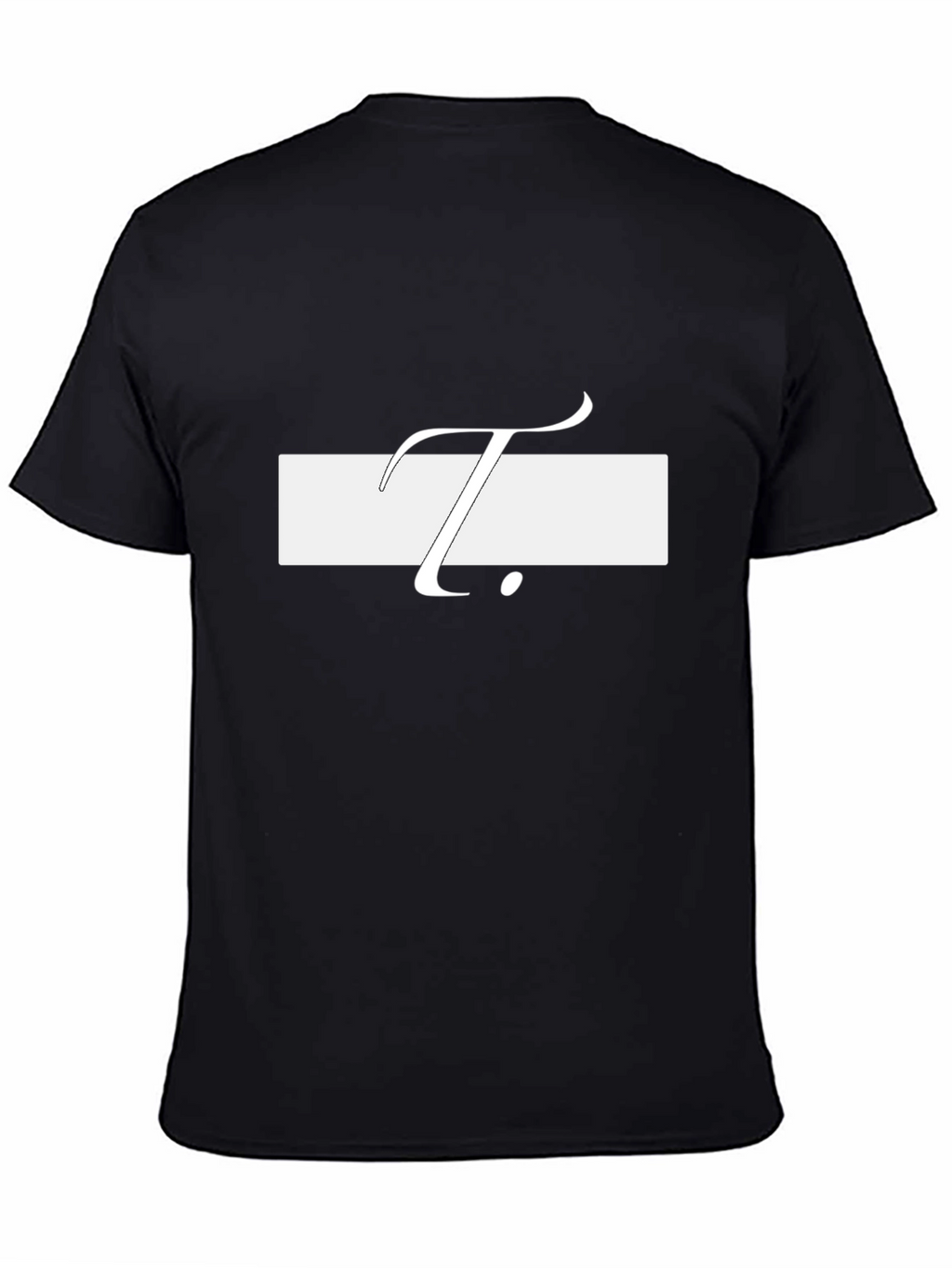 Minimalist Black T-Shirt with White T Design