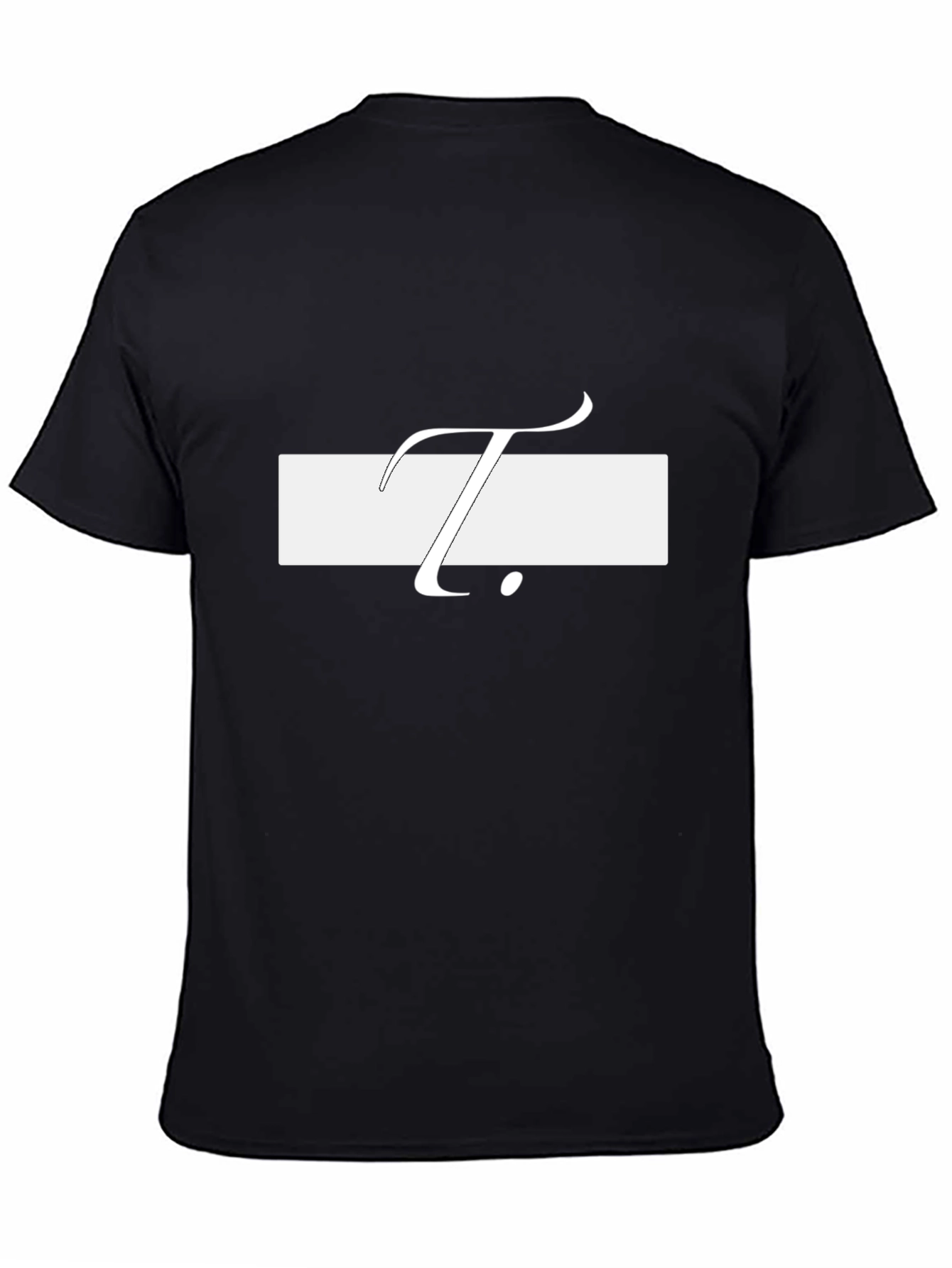 Minimalist Black T-Shirt with White T Design