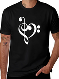 Musical Heart T-Shirt - Stylish Graphic Tee