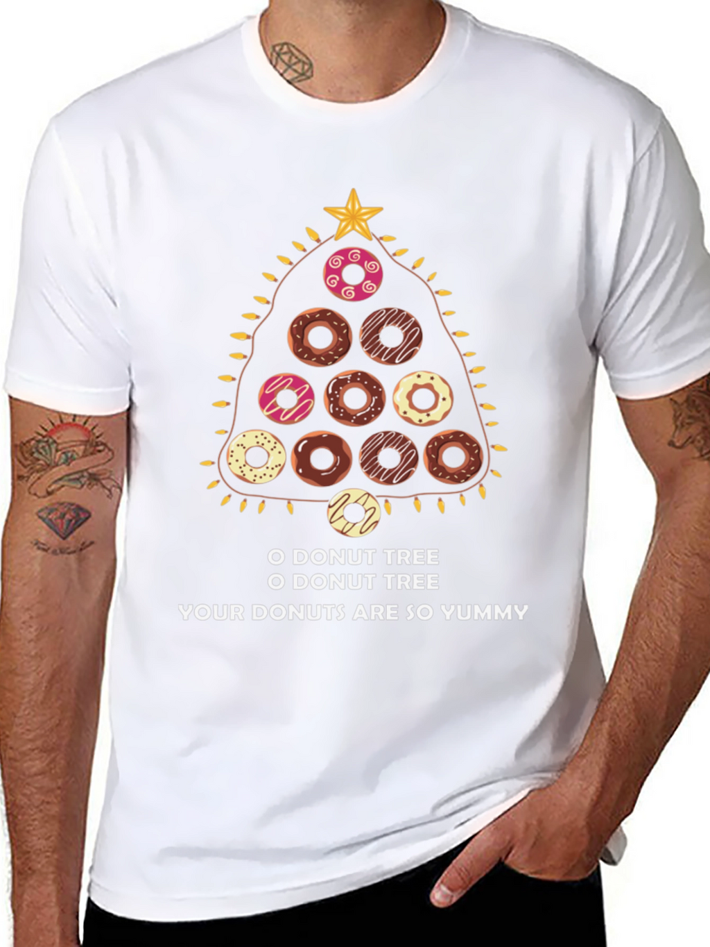 O Donut Tree T-Shirt - Christmas Holiday Tee