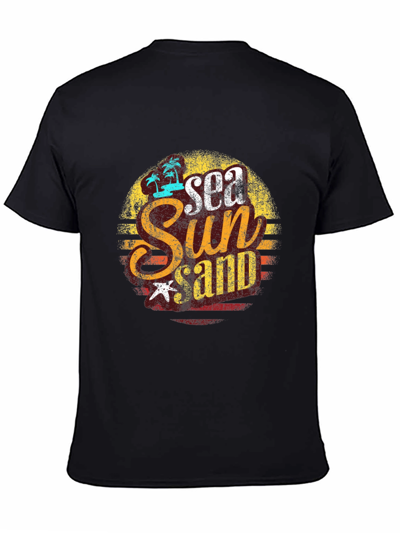 Retro Sea Sun Sand Graphic T-Shirt