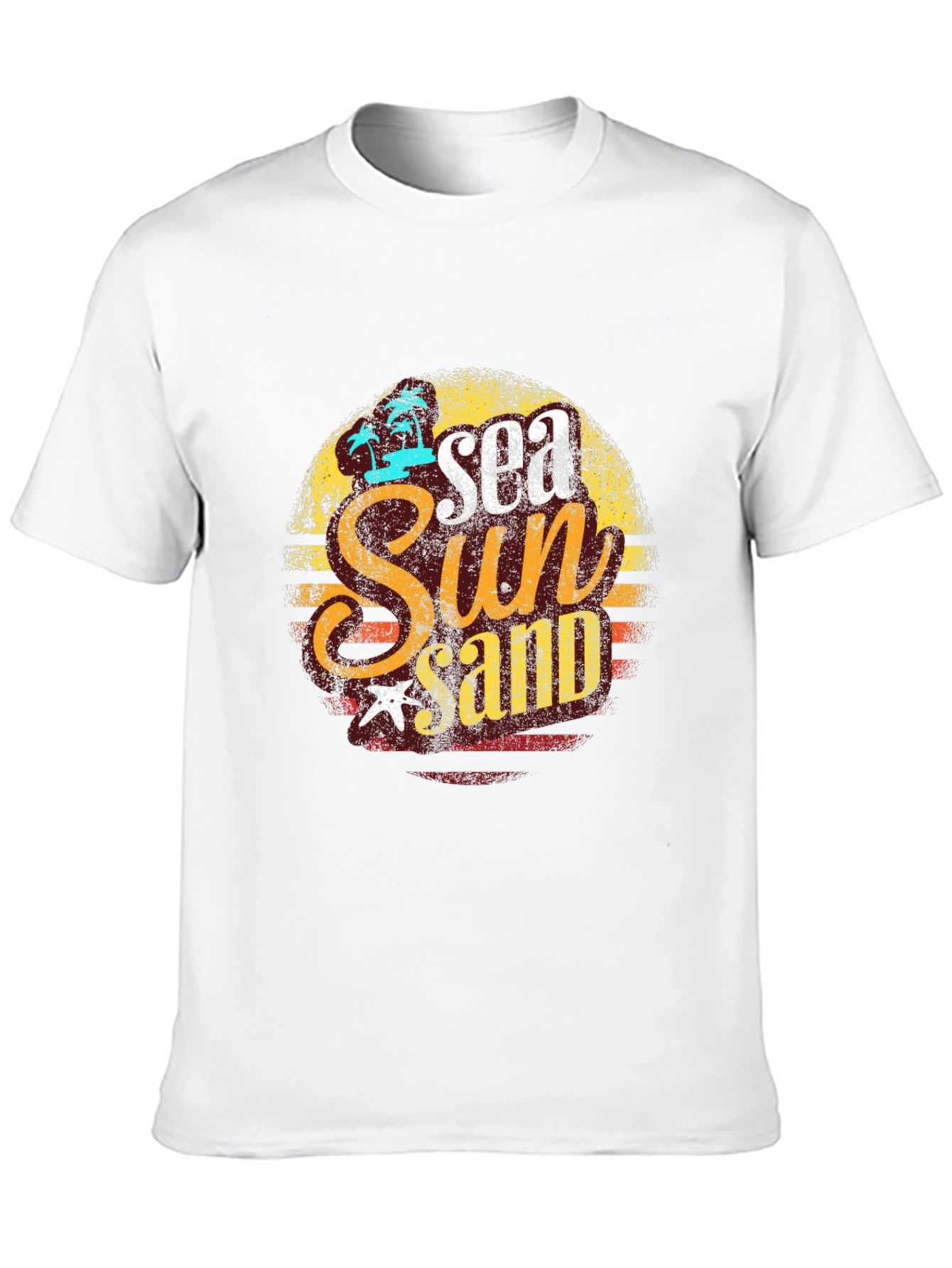 Retro Sea Sun Sand Graphic T-Shirt