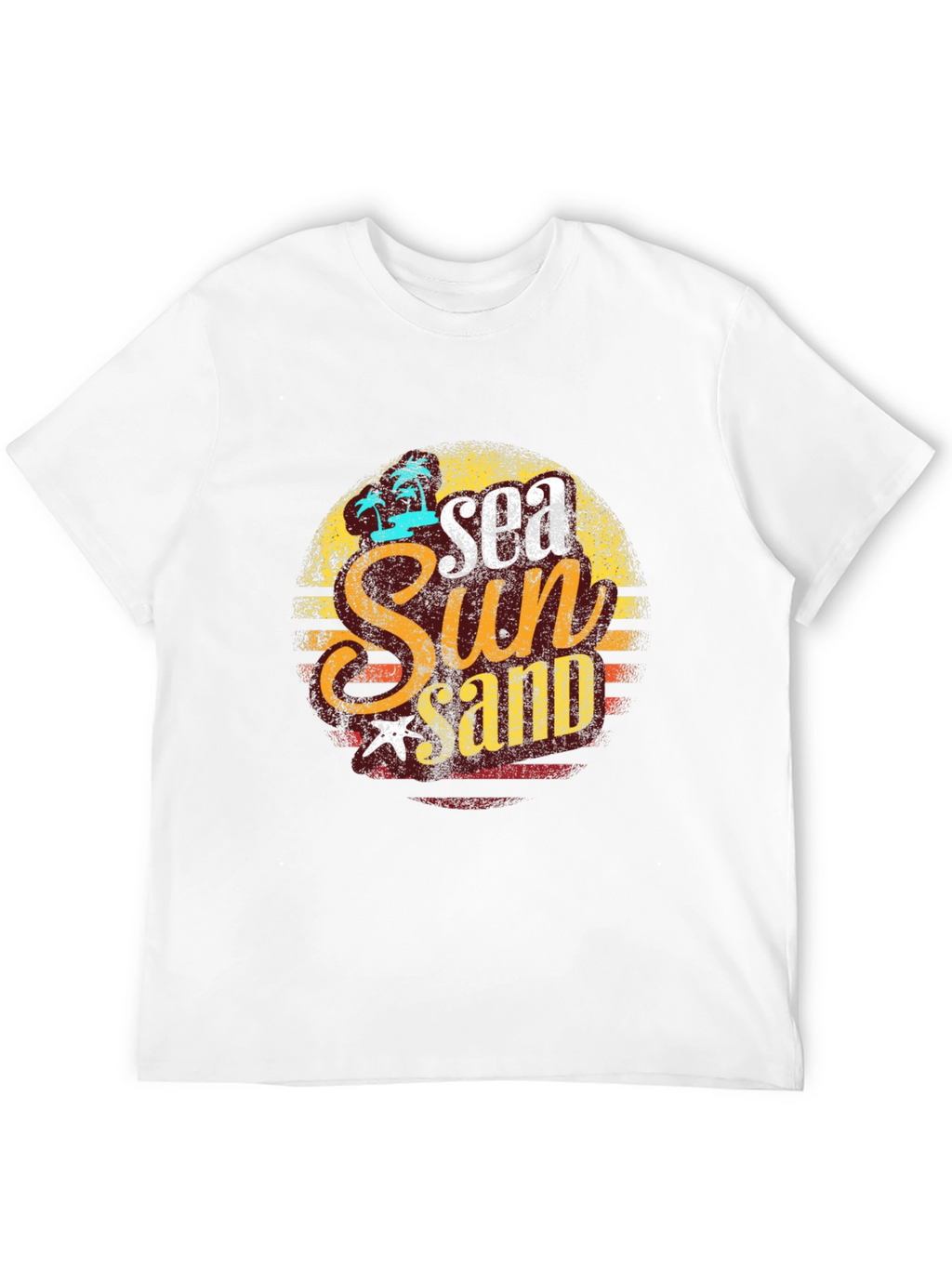 Retro Sea Sun Sand Graphic T-Shirt