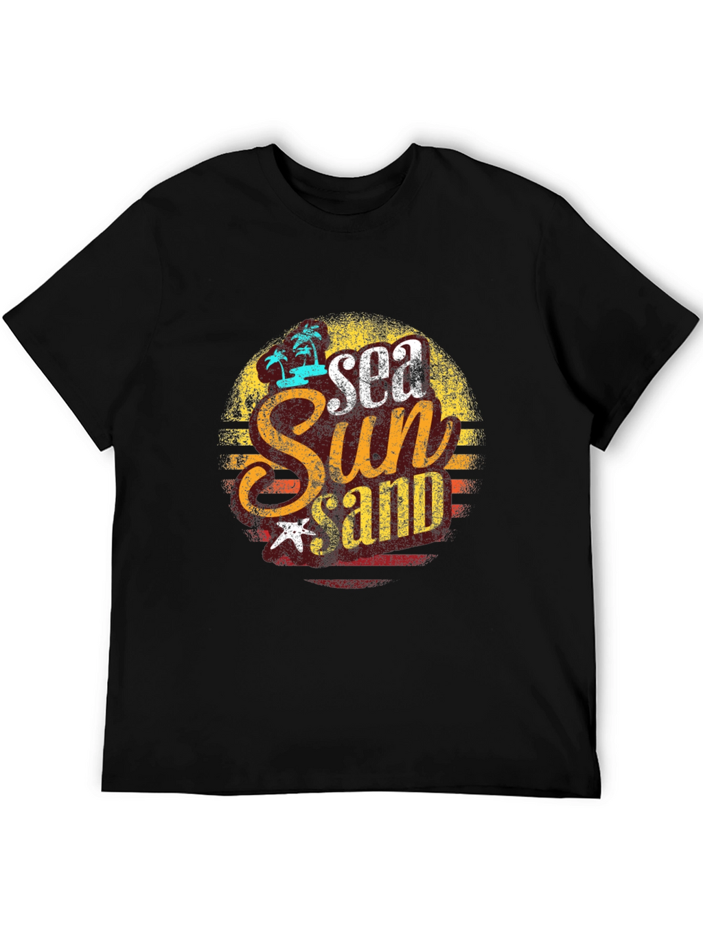 Retro Sea Sun Sand Graphic T-Shirt