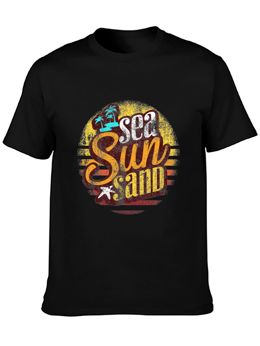 Retro Sea Sun Sand Graphic T-Shirt