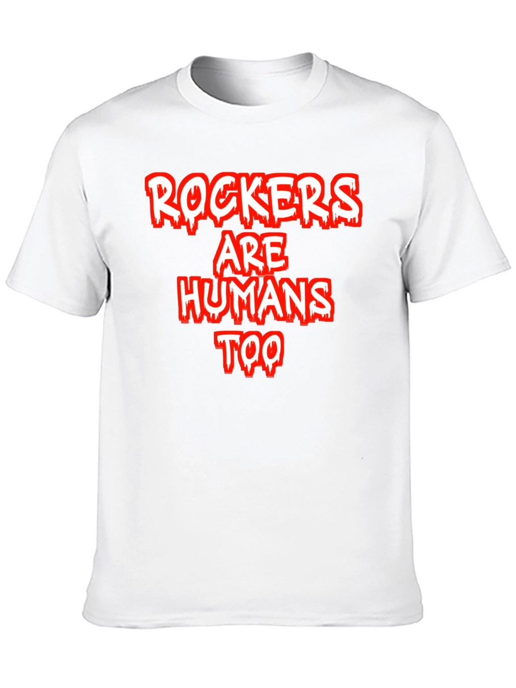 Rockers Are Humans Too Graphic Tee - Black Cotton