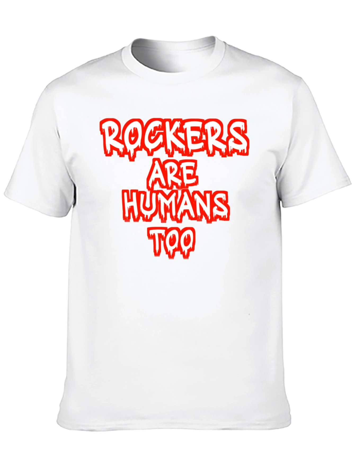 Rockers Are Humans Too Graphic Tee - Black Cotton