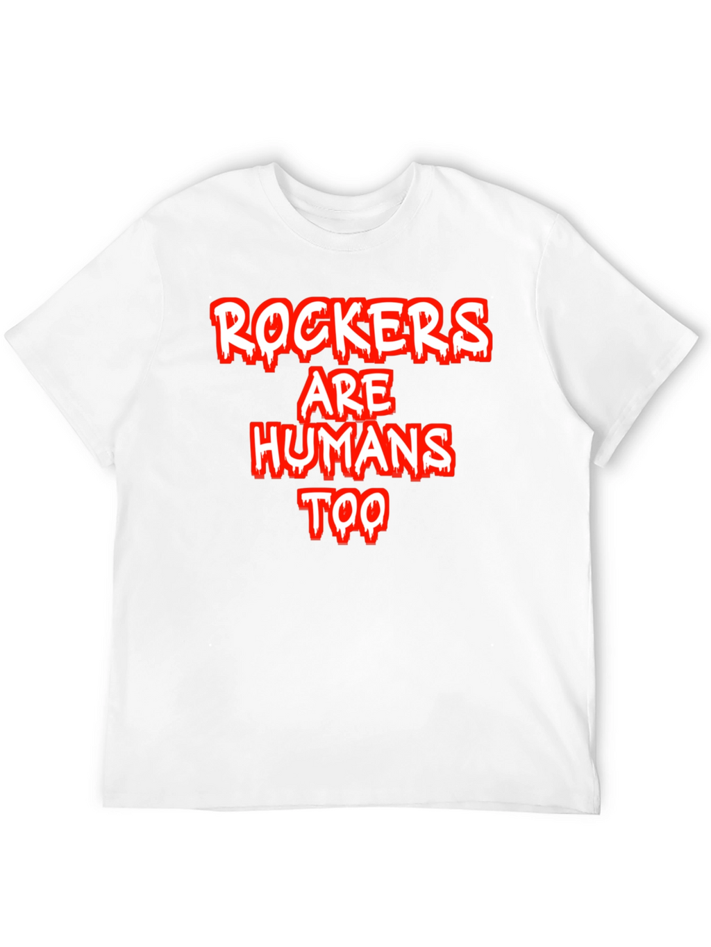 Rockers Are Humans Too Graphic Tee - Black Cotton