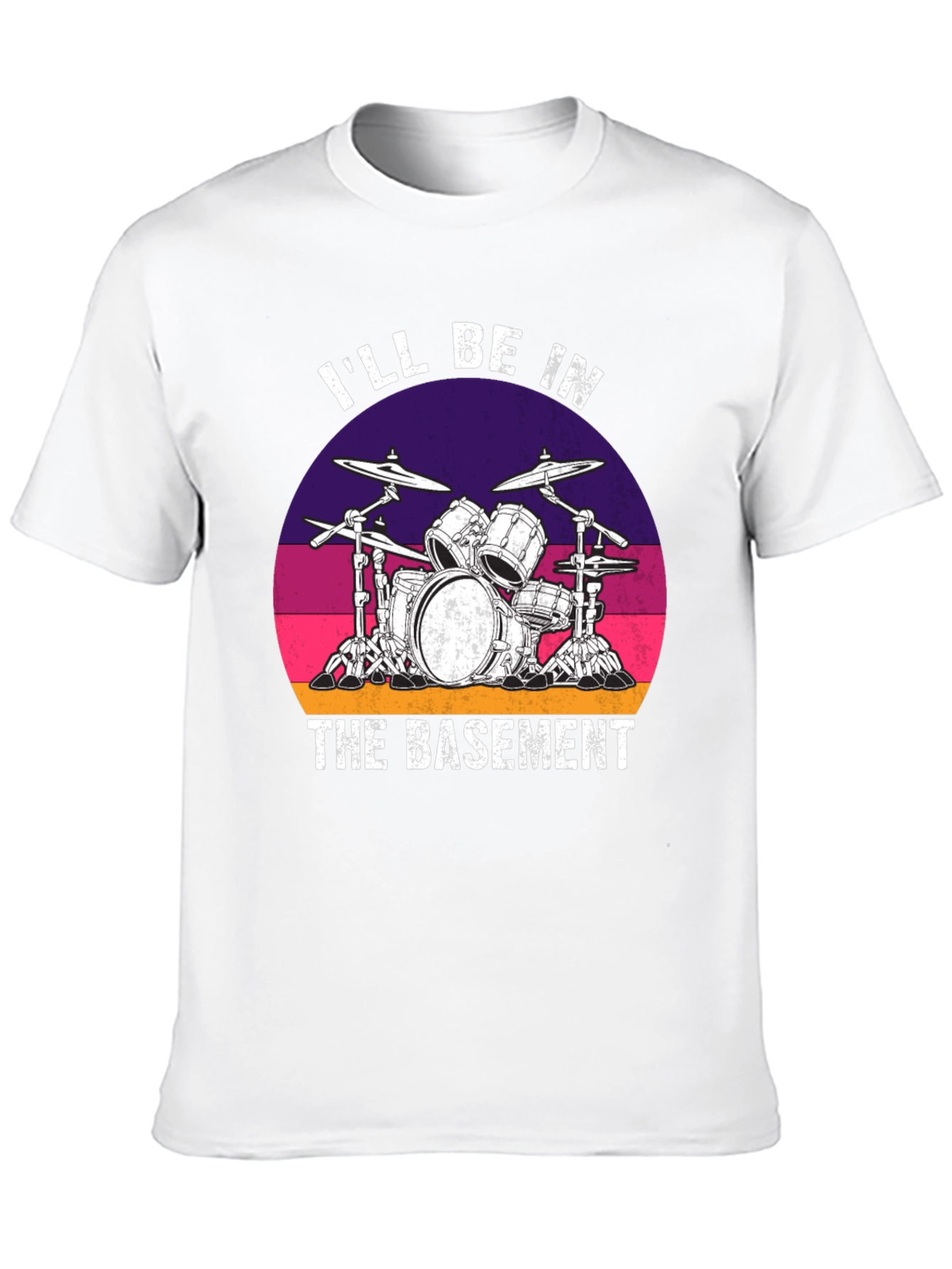 Ill Be In The Basement Drum Set Graphic Tee