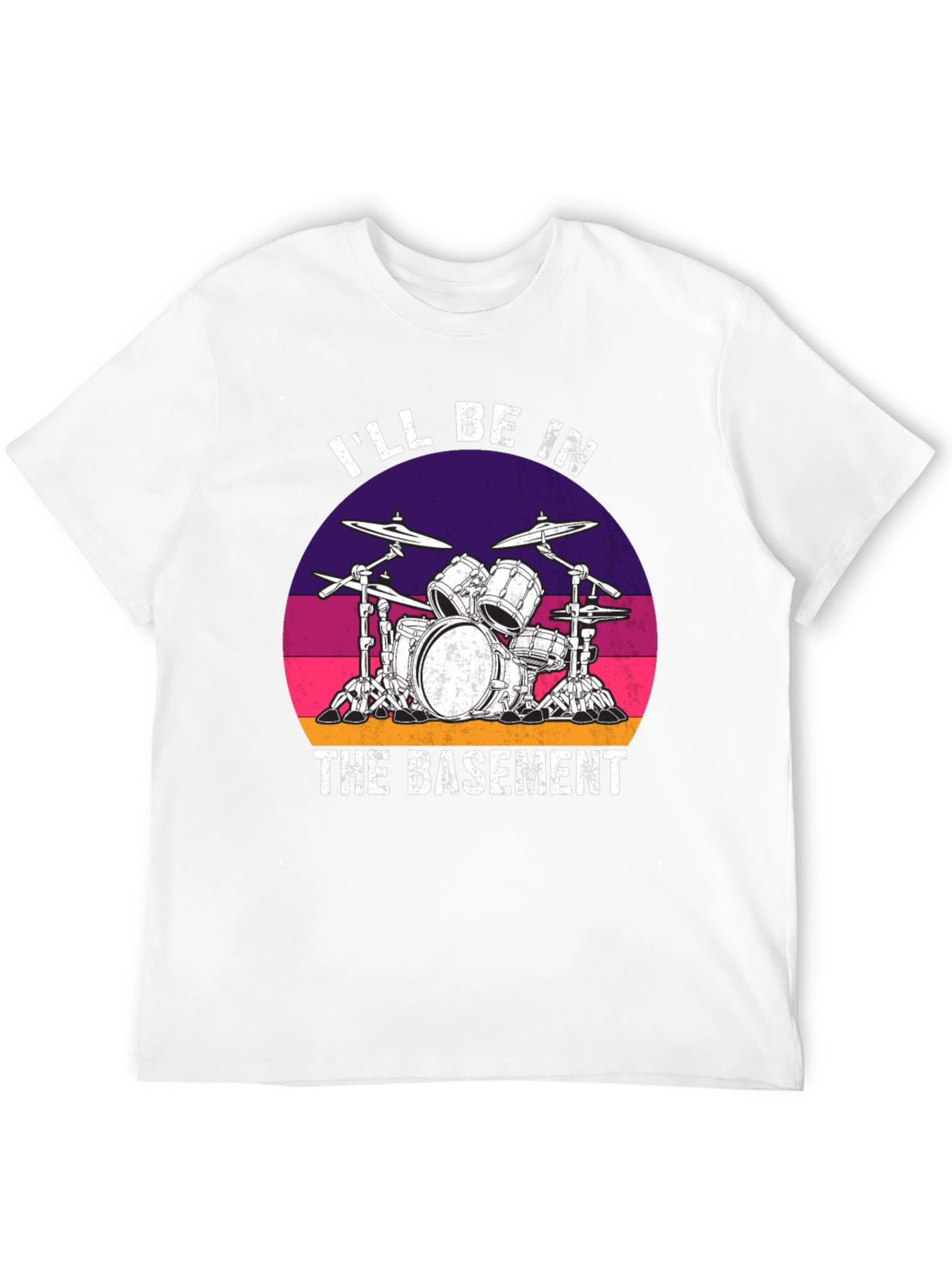Ill Be In The Basement Drum Set Graphic Tee