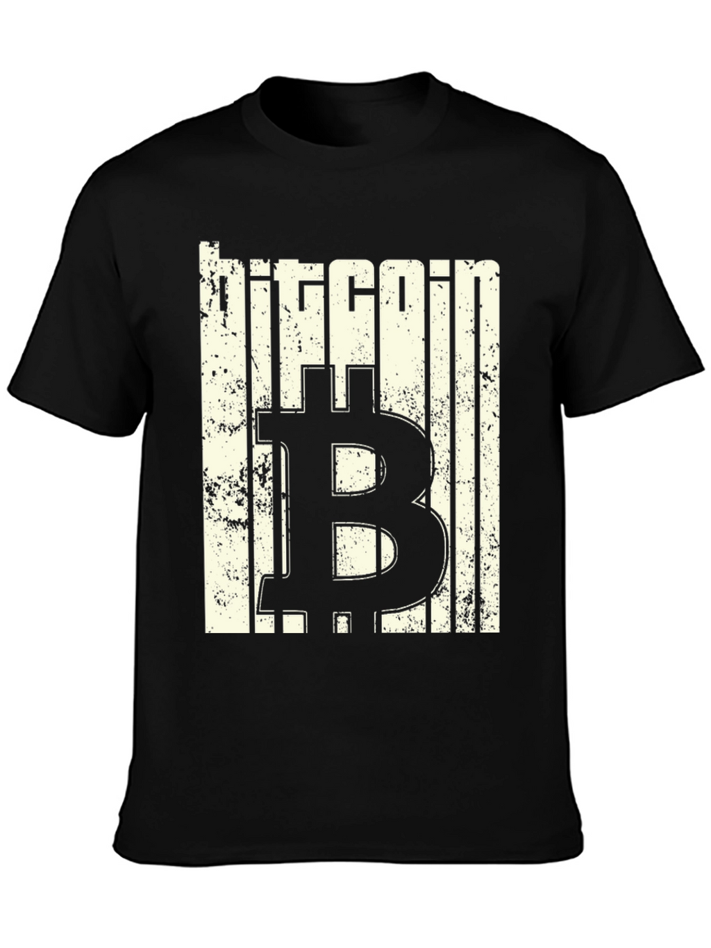 Bitcoin Graphic Print Black T-Shirt