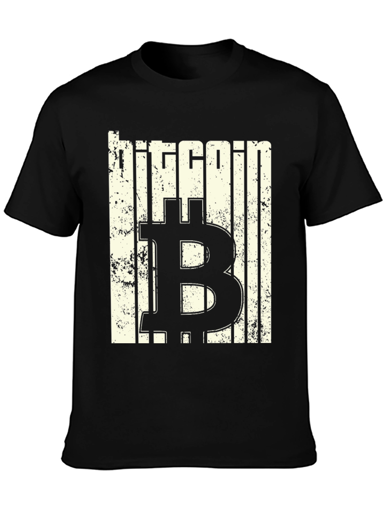 Bitcoin Graphic Print Black T-Shirt