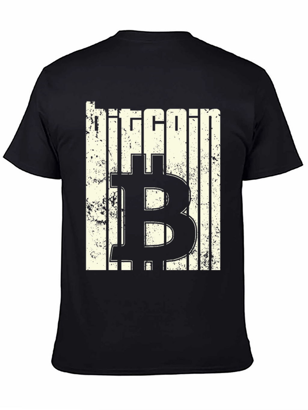 Bitcoin Graphic Print Black T-Shirt