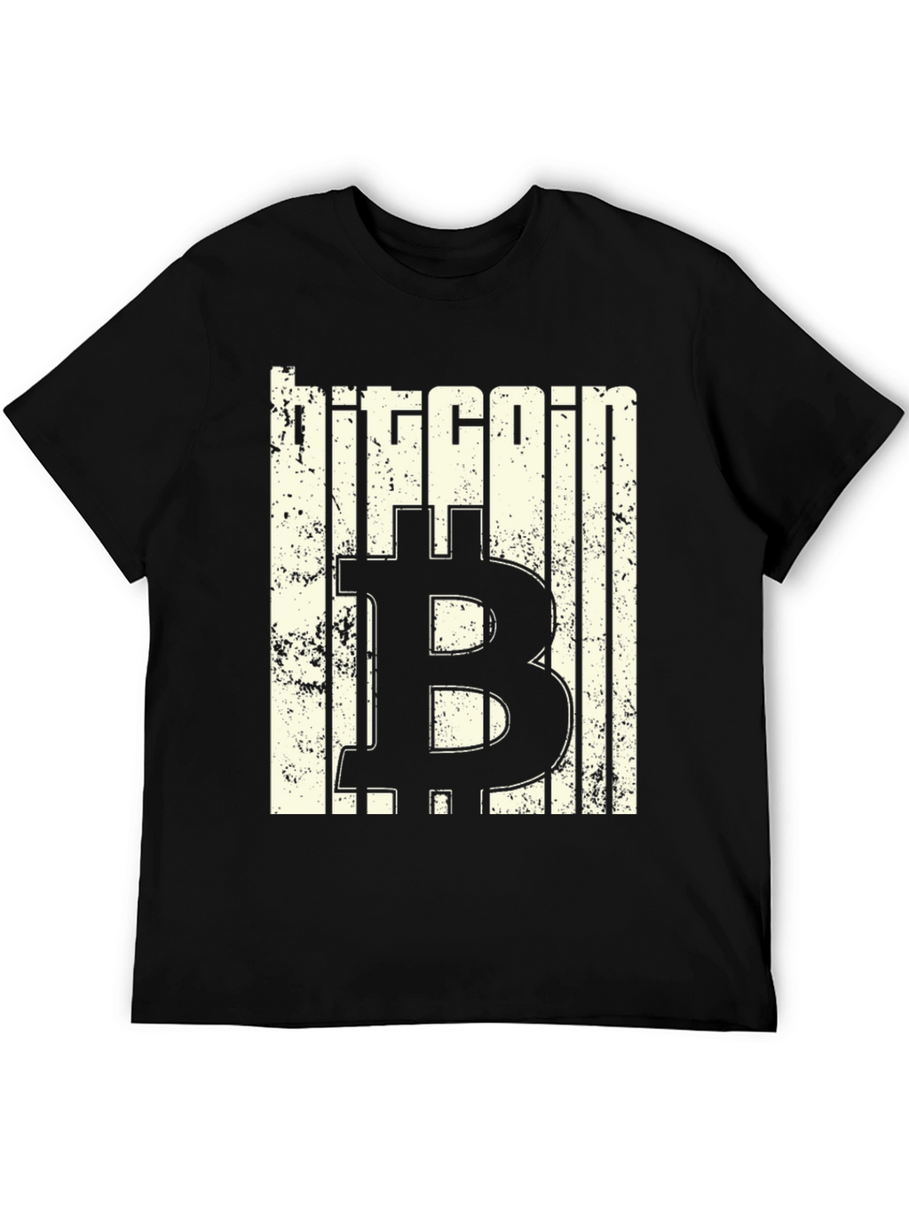 Bitcoin Graphic Print Black T-Shirt