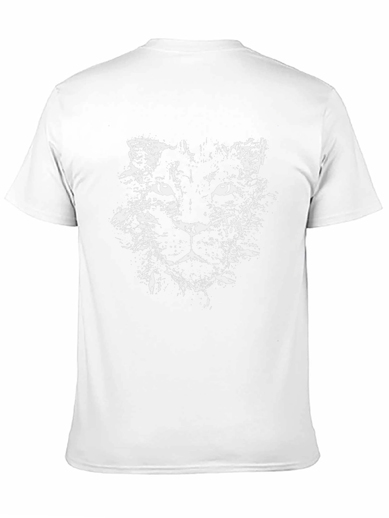 Black T-Shirt with Distressed Panther Graphic