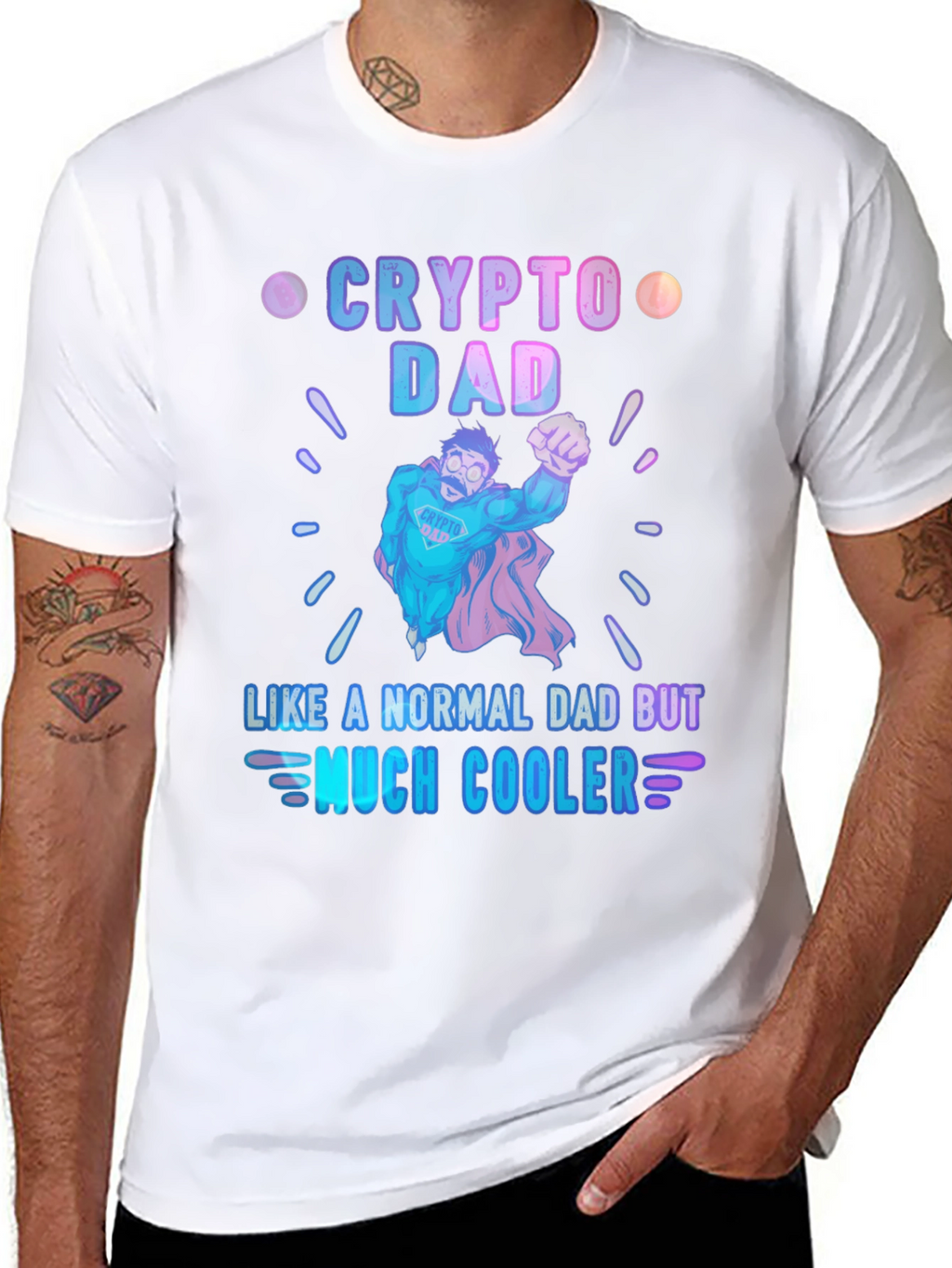 Crypto Dad Much Cooler Graphic T-Shirt