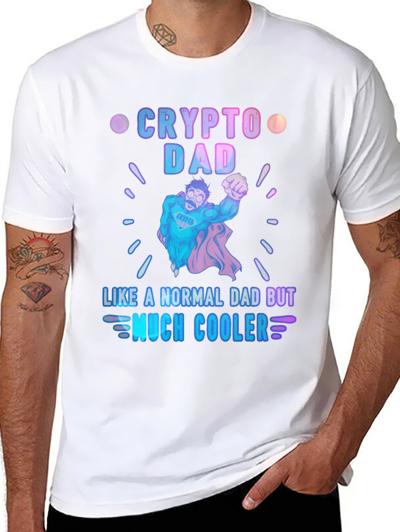 Crypto Dad Much Cooler Graphic T-Shirt