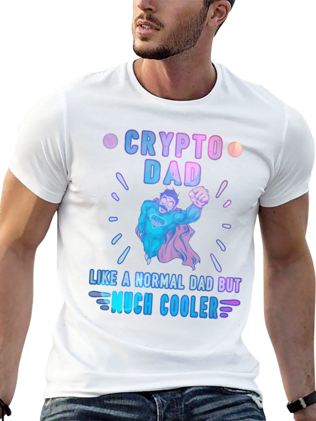 Crypto Dad Much Cooler Graphic T-Shirt