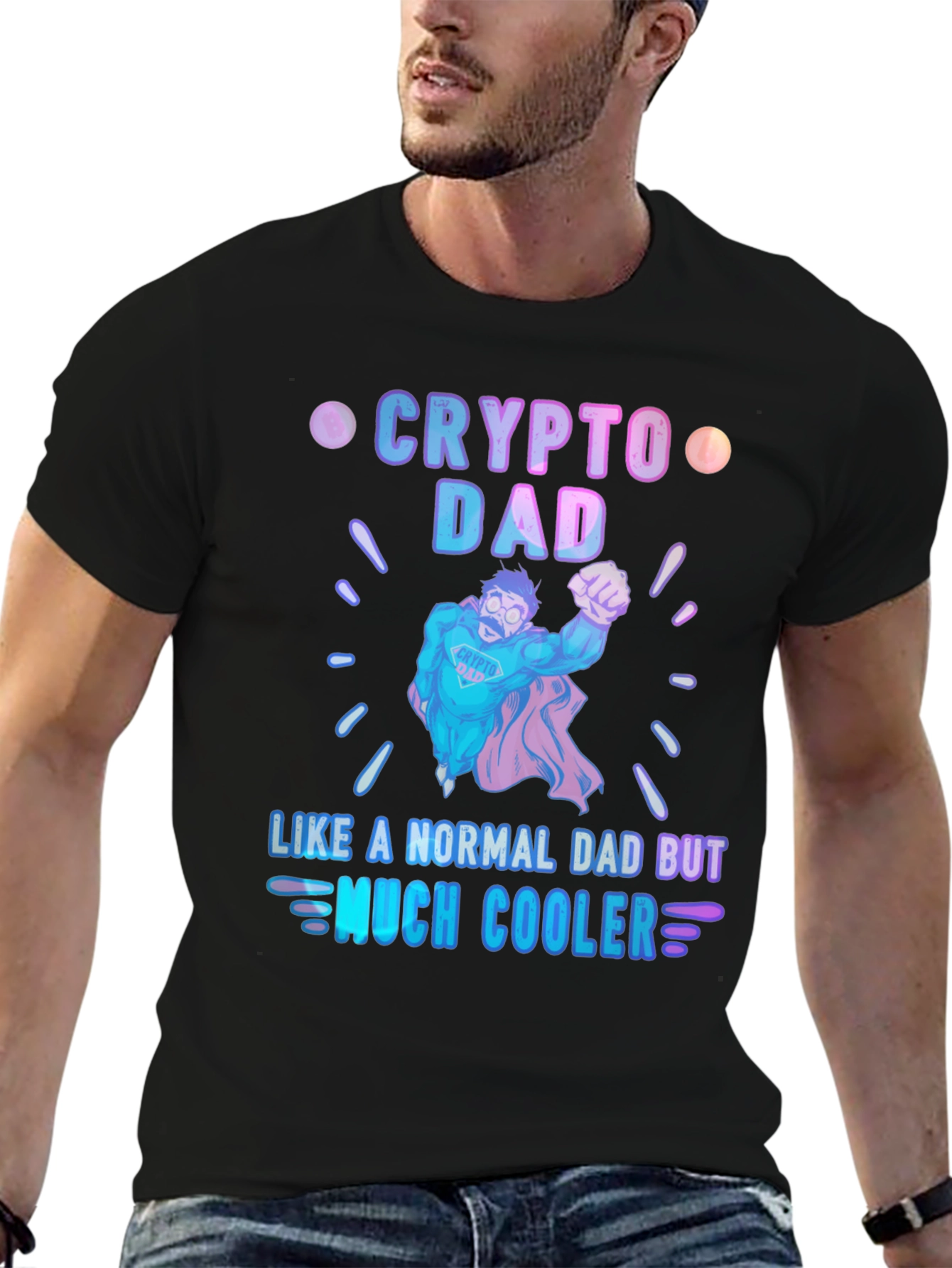 Crypto Dad Much Cooler Graphic T-Shirt