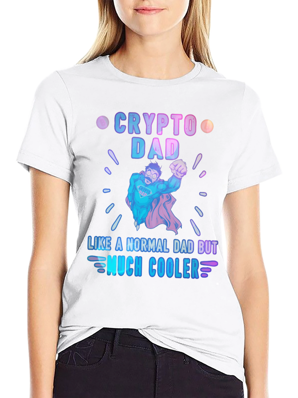 Crypto Dad Much Cooler Graphic T-Shirt