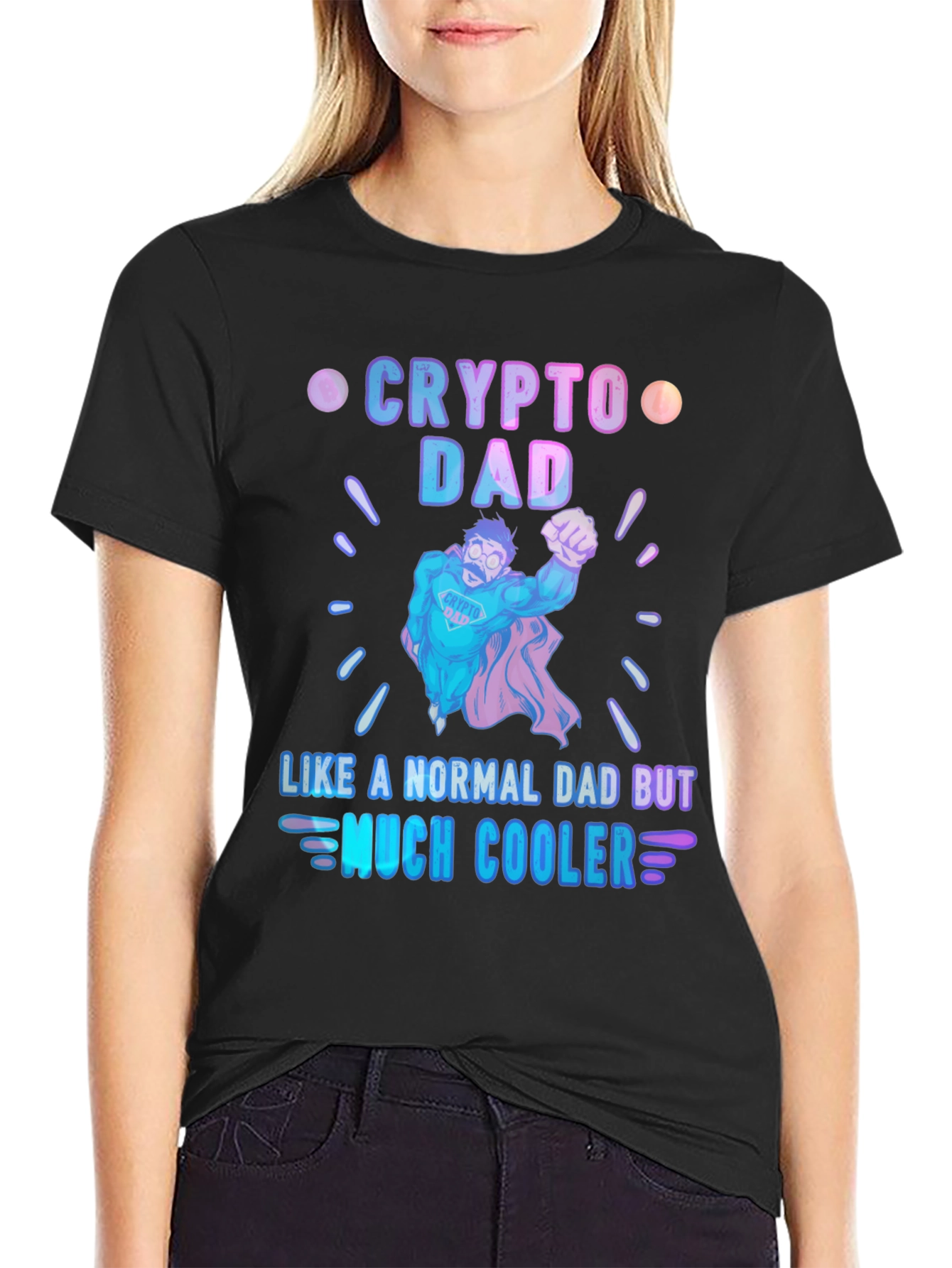 Crypto Dad Much Cooler Graphic T-Shirt