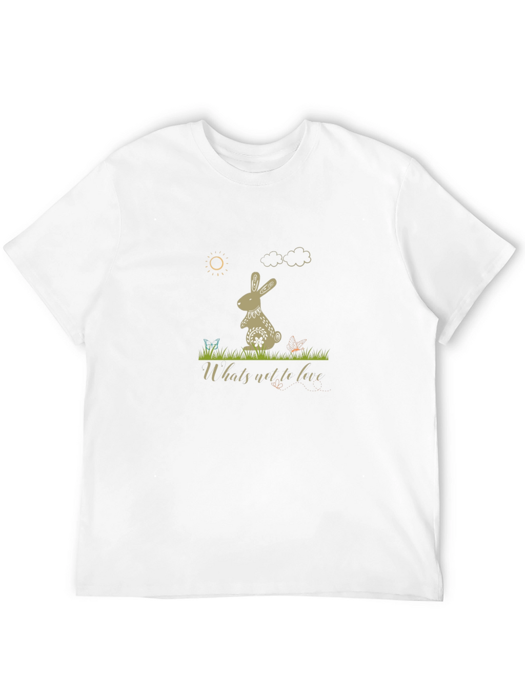 Rabbit Graphic Print Black T-Shirt