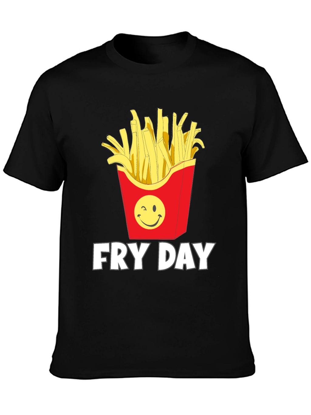 Fry Day Graphic T-Shirt - Black Cotton Tee
