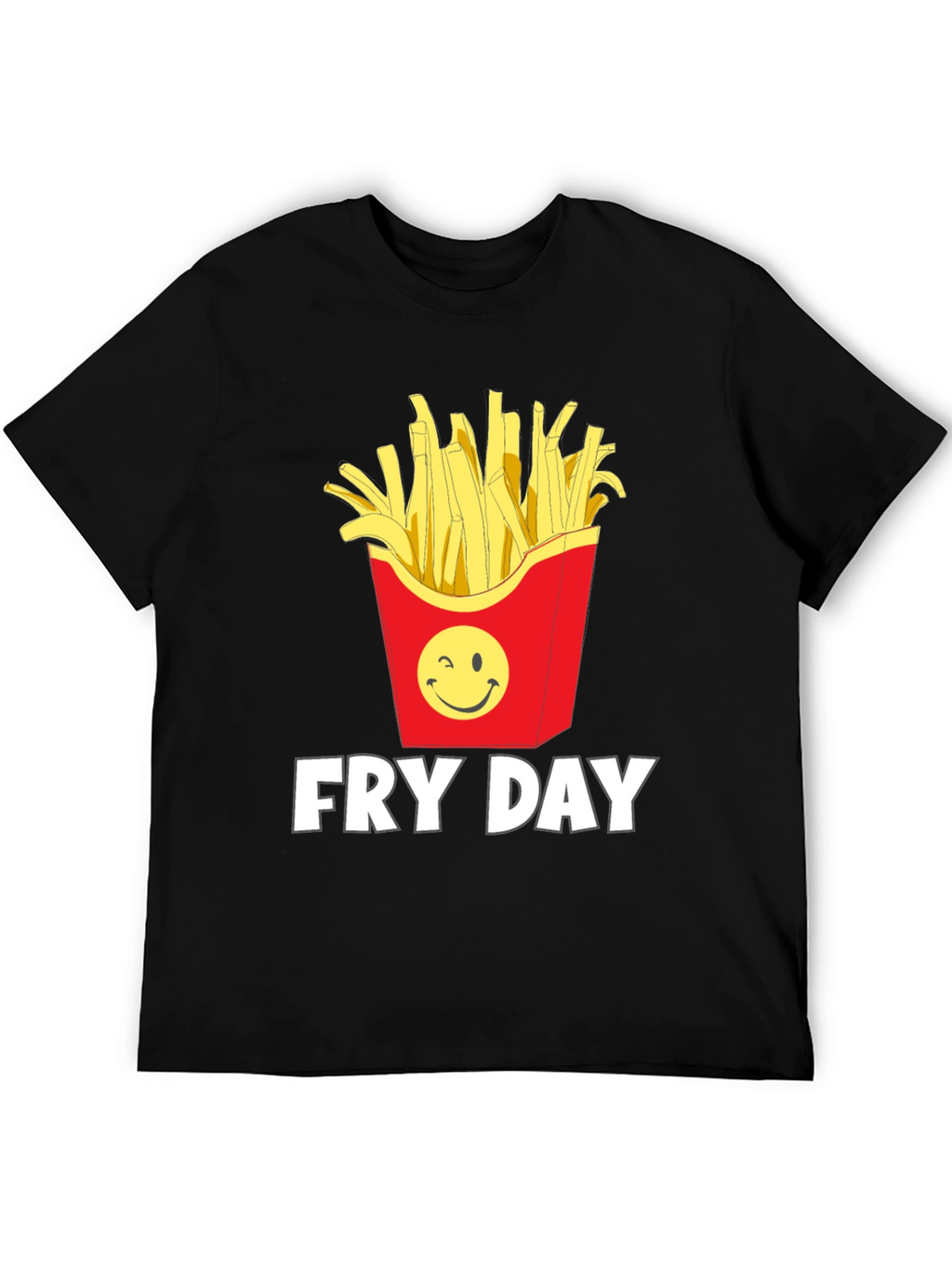 Fry Day Graphic T-Shirt - Black Cotton Tee