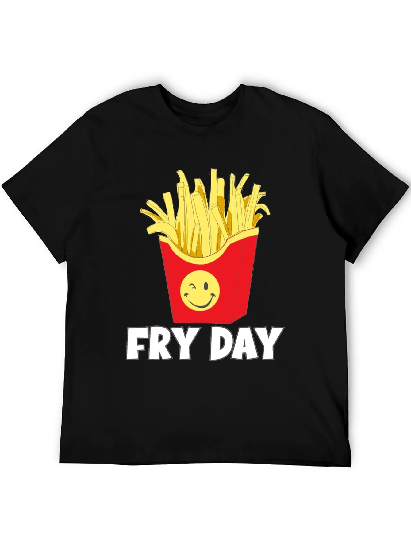 Fry Day Graphic T-Shirt - Black Cotton Tee