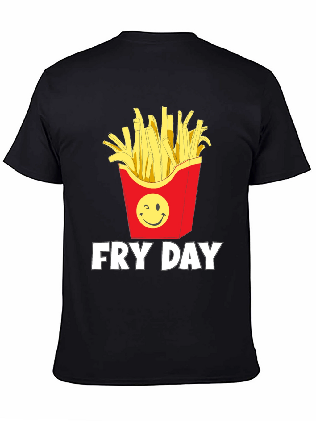 Fry Day Graphic T-Shirt - Black Cotton Tee
