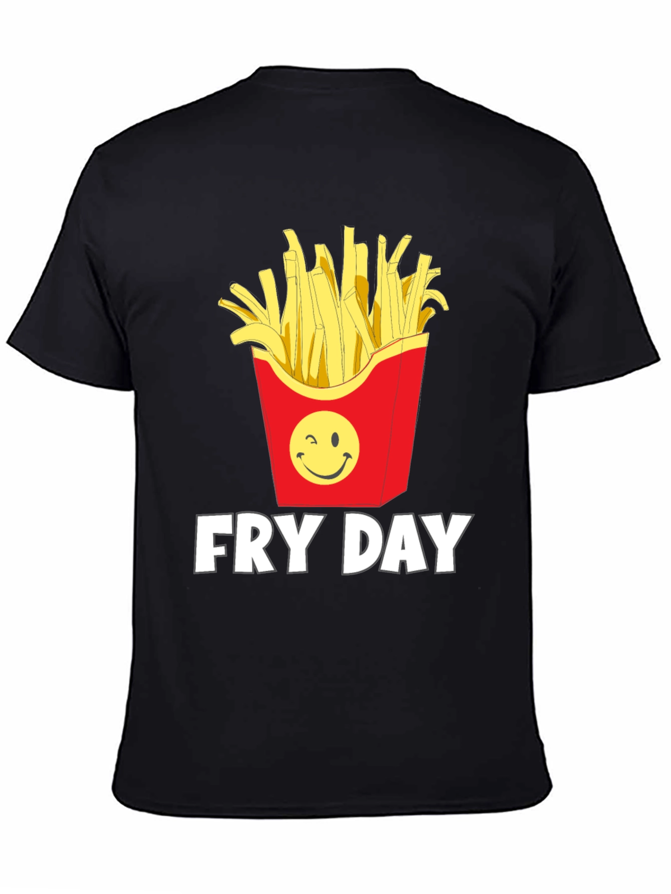 Fry Day Graphic T-Shirt - Black Cotton Tee