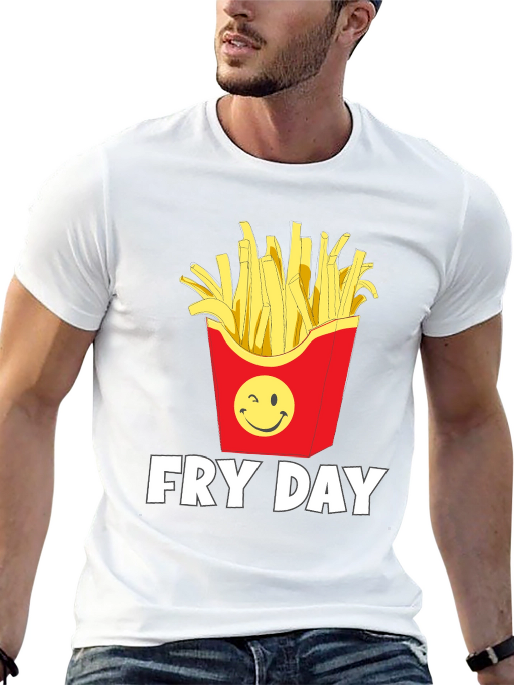 Fry Day Graphic T-Shirt - Black Cotton Tee