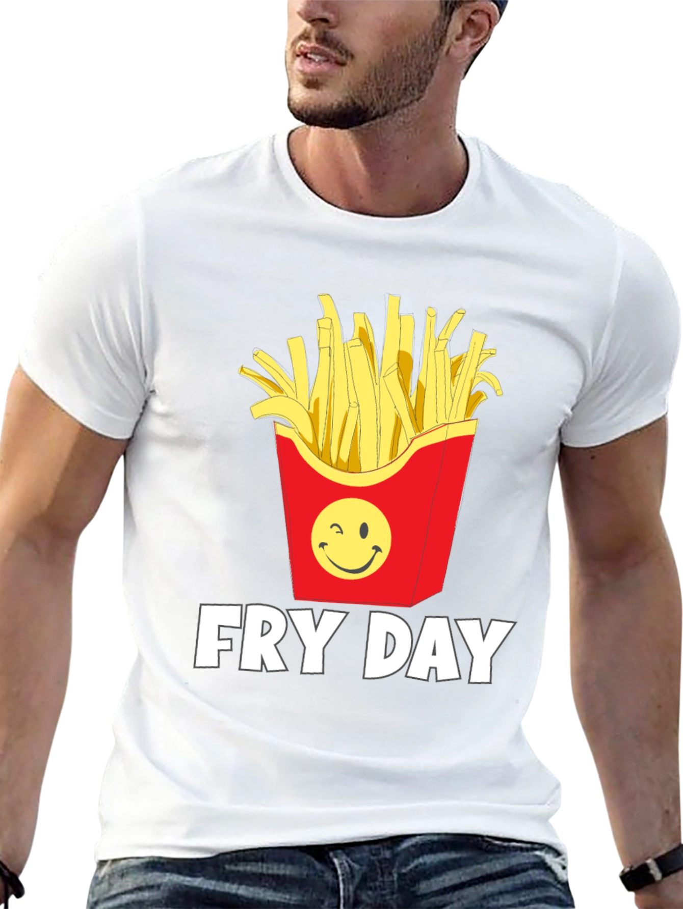 Fry Day Graphic T-Shirt - Black Cotton Tee