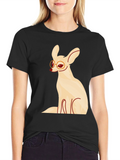 Fennec Fox with Glasses Graphic T-Shirt