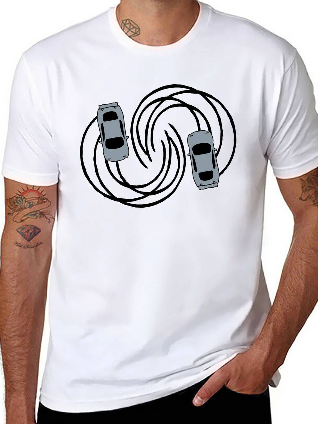 Drifting Cars Graphic T-Shirt
