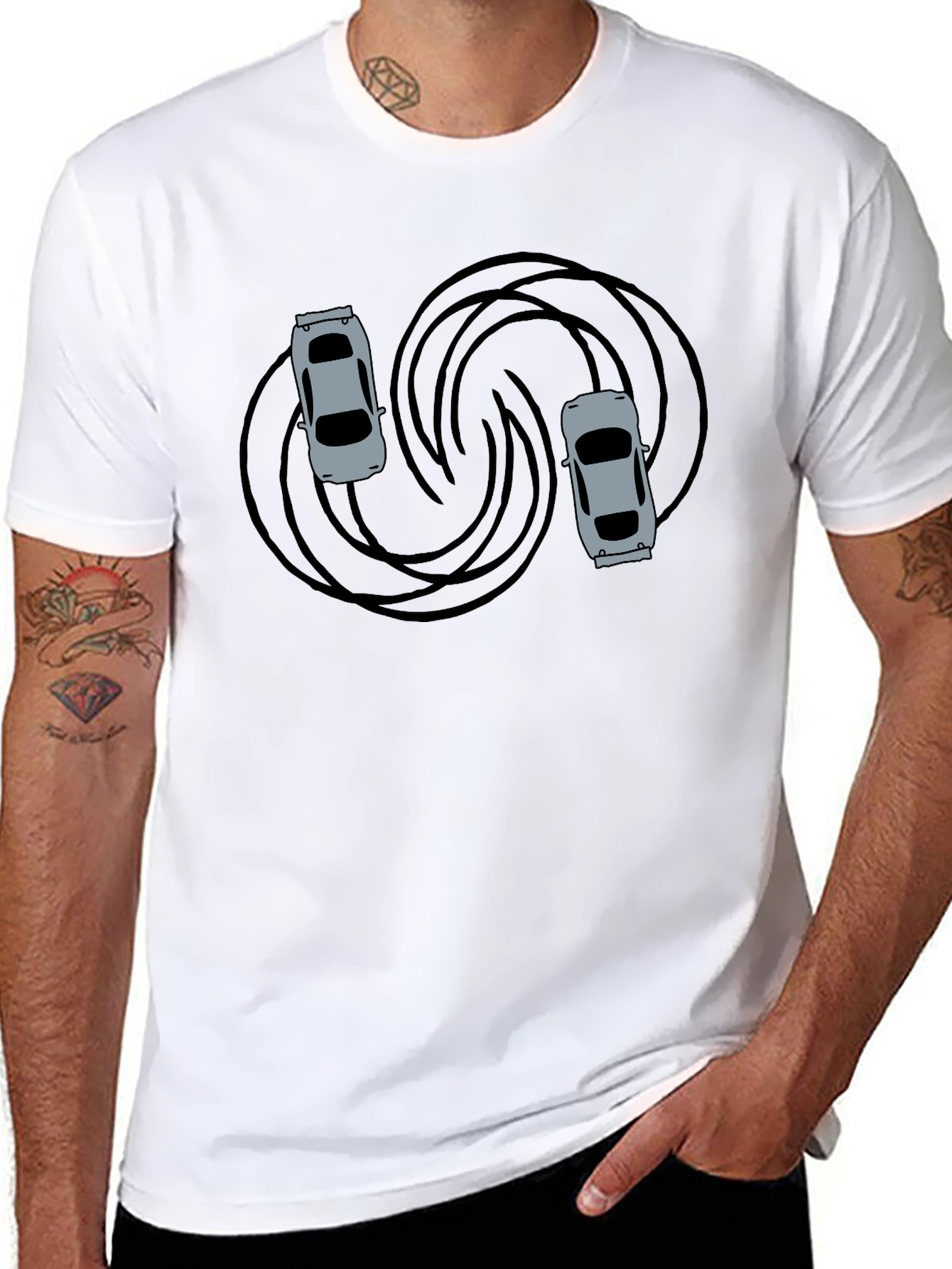 Drifting Cars Graphic T-Shirt