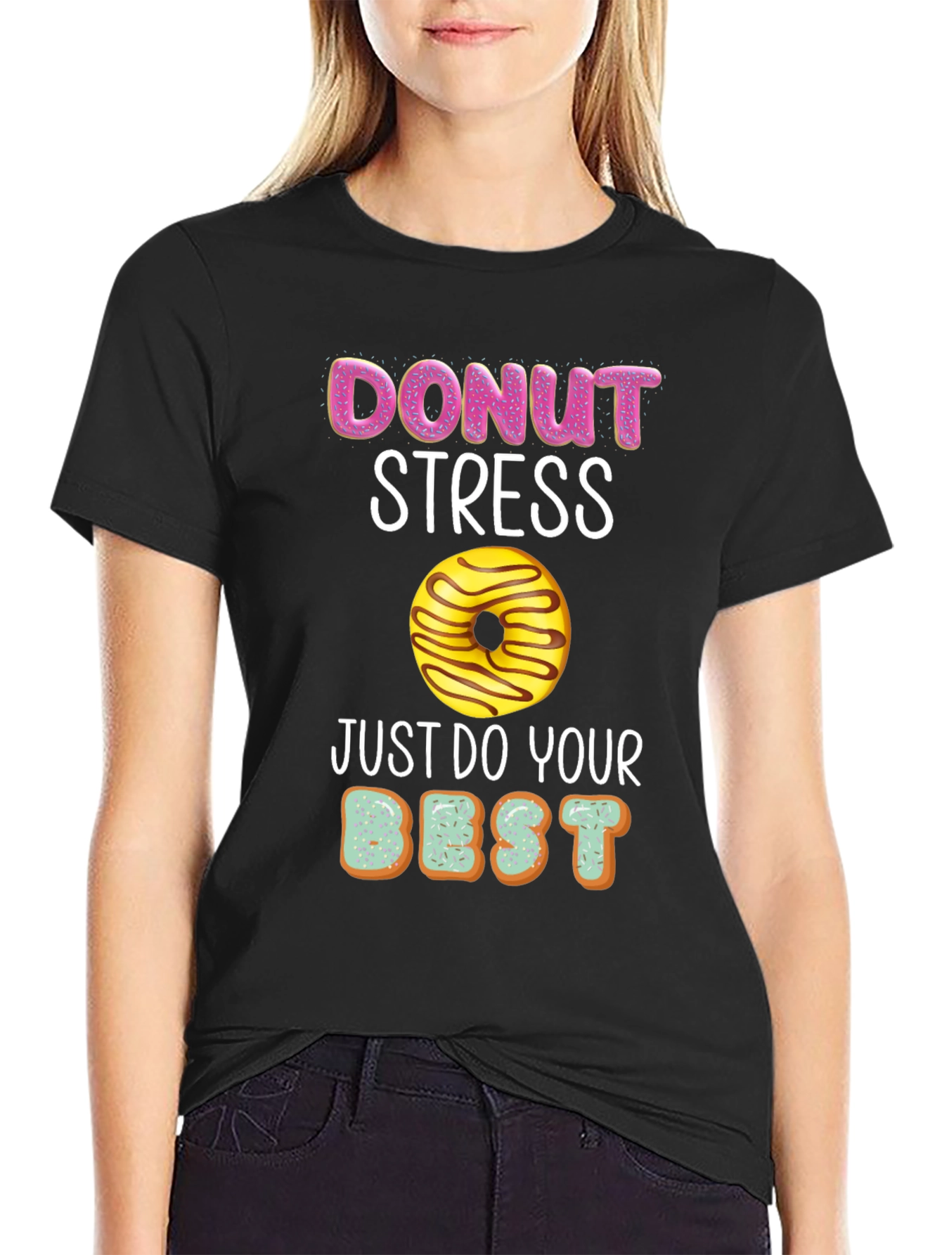 Donut Stress T-Shirt - Funny Relax Graphic Tee