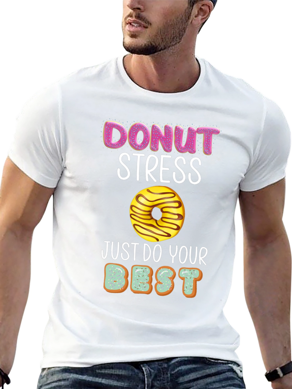 Donut Stress T-Shirt - Funny Relax Graphic Tee