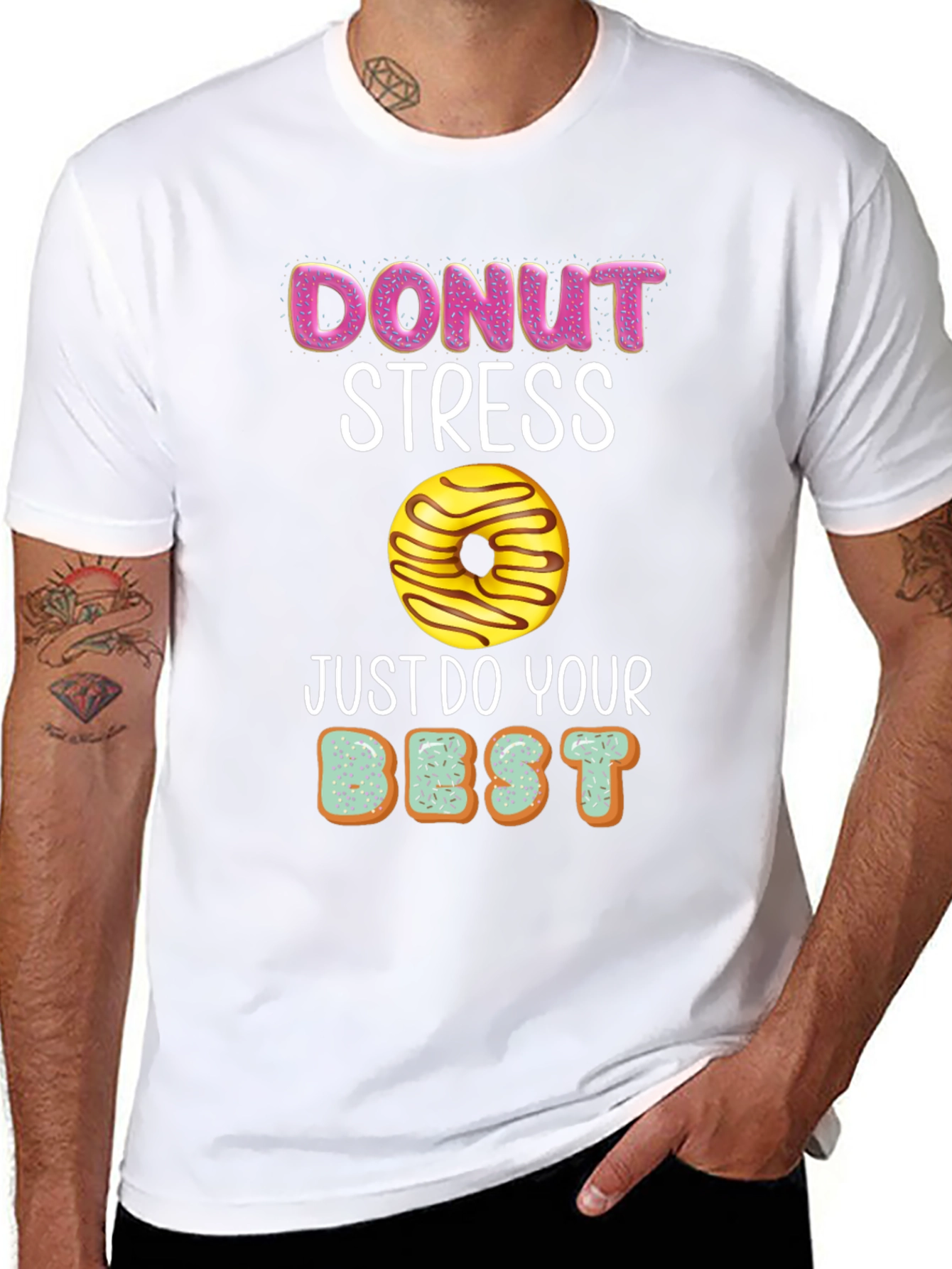 Donut Stress T-Shirt - Funny Relax Graphic Tee