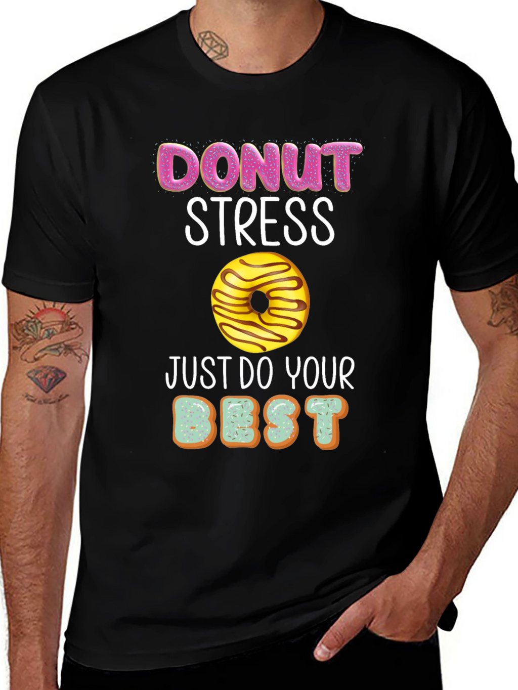 Donut Stress T-Shirt - Funny Relax Graphic Tee