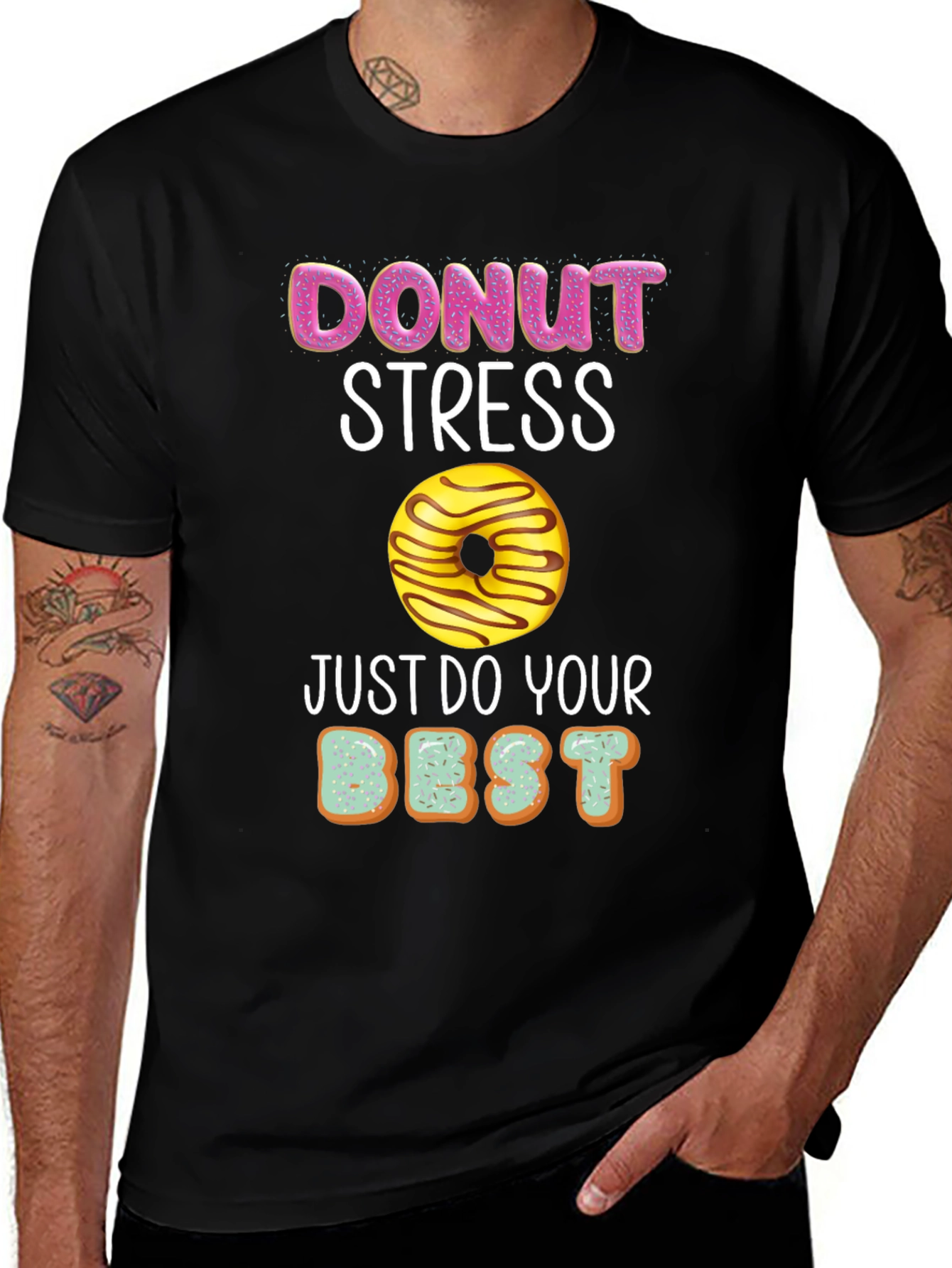 Donut Stress T-Shirt - Funny Relax Graphic Tee