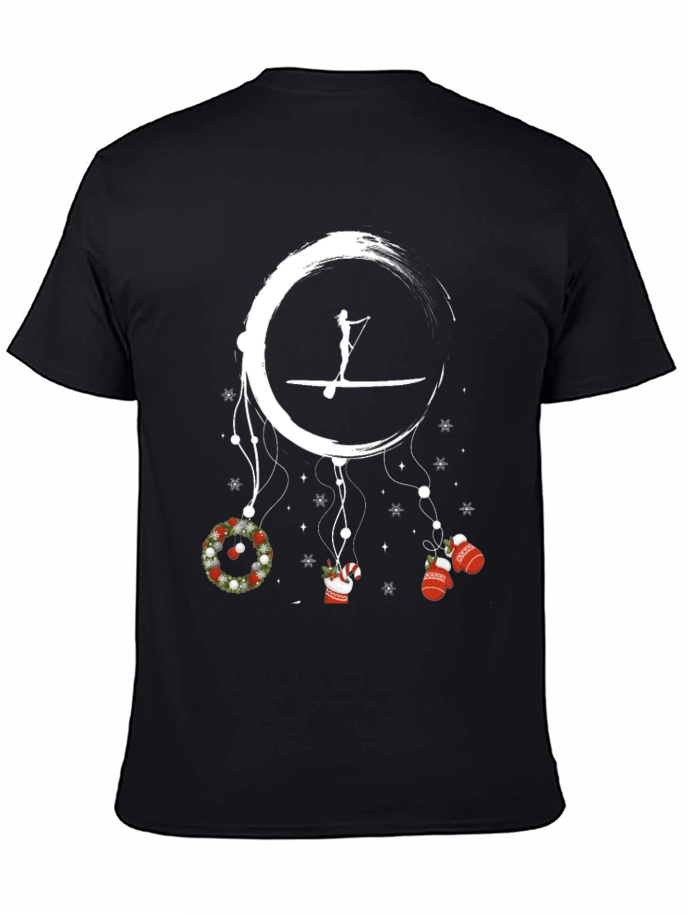 Festive Paddle Boarding Holiday T-Shirt