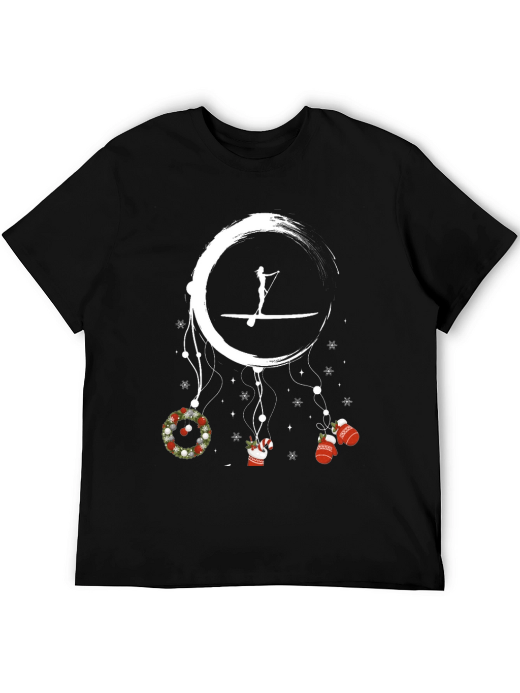 Festive Paddle Boarding Holiday T-Shirt