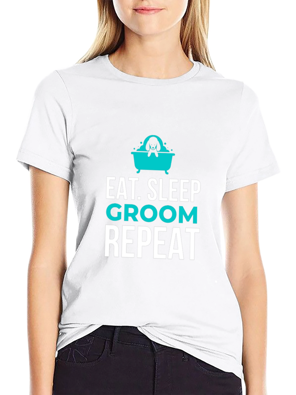 Eat Sleep Groom Repeat Graphic Tee