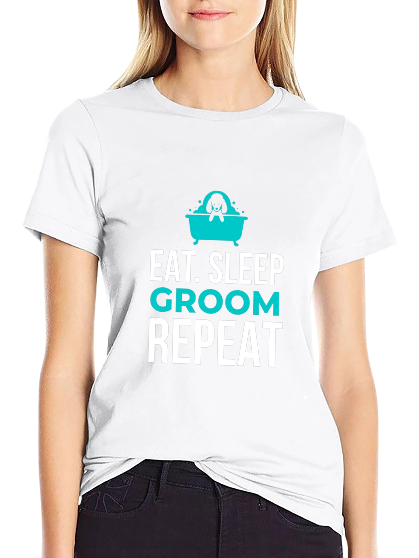 Eat Sleep Groom Repeat Graphic Tee